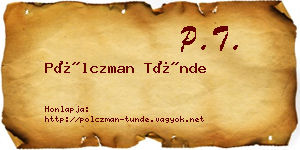 Pölczman Tünde névjegykártya