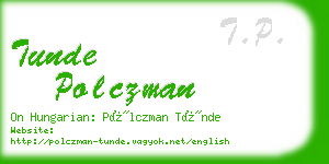 tunde polczman business card